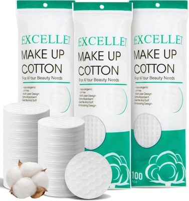 300PCS Cotton Rounds Bulk   Soft Lint Free Cotton Pads for Face