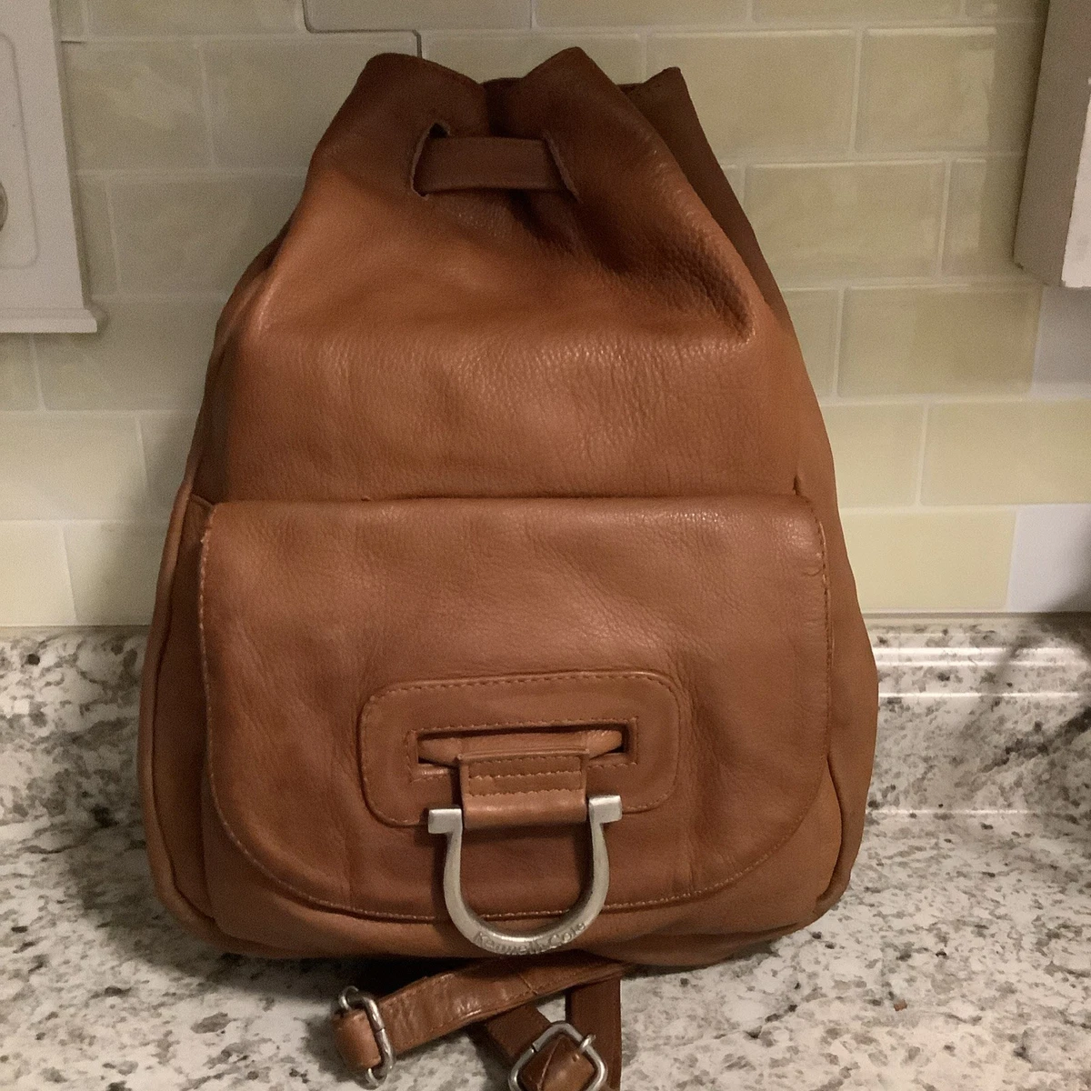 Vintage Kenneth Cole Brown Genuine Leather Women\'s Backpack & Cross body Kenneth Cole Backpack Bags & Handbags for Women for sale | eBay main image 4
