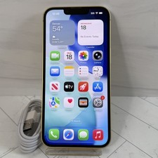 Apple iPhone 14 128 GB Yellow Unlocked Verizon AT T metro T-Mobile H66