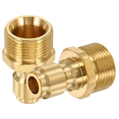 #ad 2Pcs Pressure Washer Adapter 3 8quot; Male Quick Plug to M22 14mm Male Brass $21.28