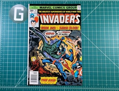 Invaders #9 (1976) Newsstand 1st App Baron Blood Marvel Comics Jack Kirby VF+