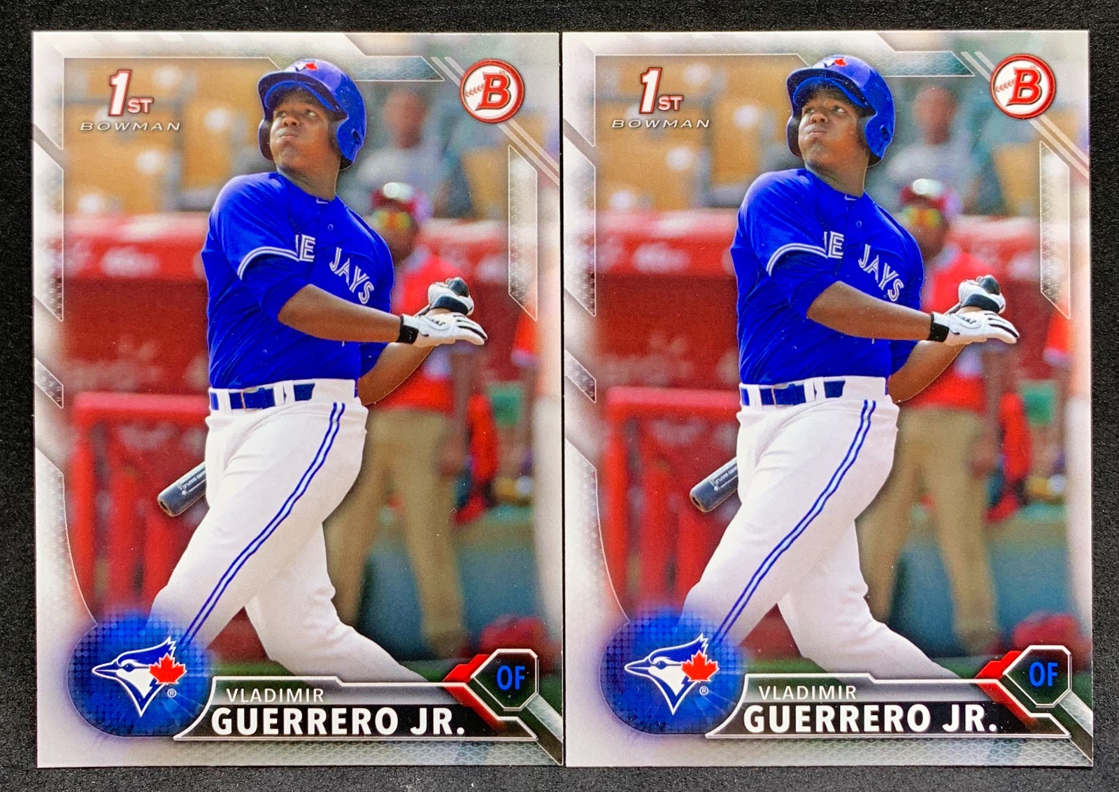 Quantity of 2 2016 Bowman Prospects VLADIMIR GUERRERO Jr Blue Jays Rookie 1st 55