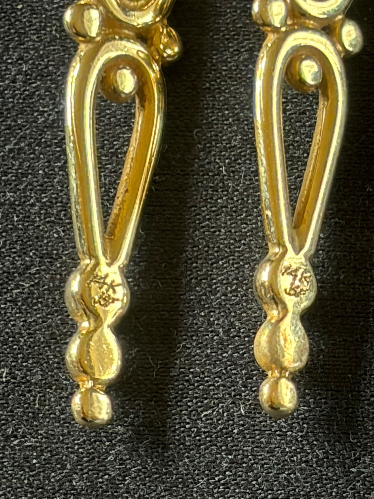 14KT Yellow Gold Drop Dangle Earrings - image 3