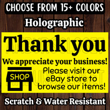 50 THANK YOU STICKERS 2.25" SEALS EBAY STORE REVIEWS BUSINESS SHOP LABELS
