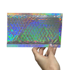 20x13cm Holographic Bubble Mailers, Metallic Padded Shipping Mailing x 100