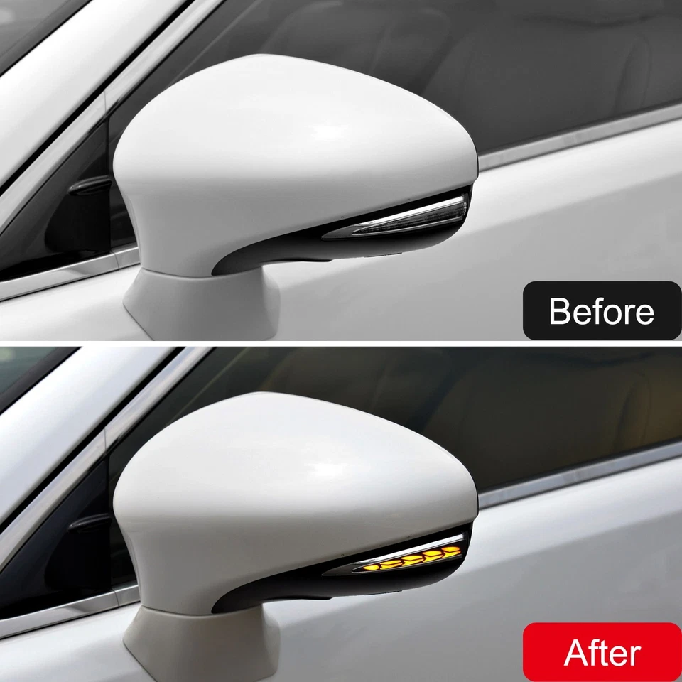 Side Mirrors LED Turn Signals Lights for Lexus IS350 ES350 RC300 LS460 CT200h - Image 2 of 4