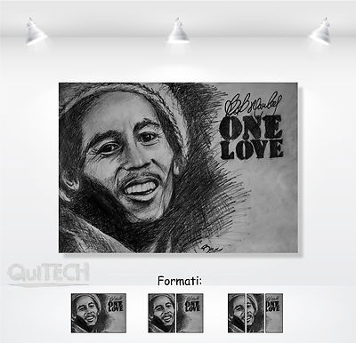 Bob Marley - 3 - Gemälde Leinwanddruck Leder Canvas Gemälde Moderne Kunst