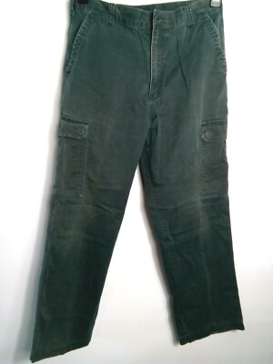 Marks And Spencer Herren Hose Grau Größe W-32 L-31 Taschen Komfort 100% Baumwolle