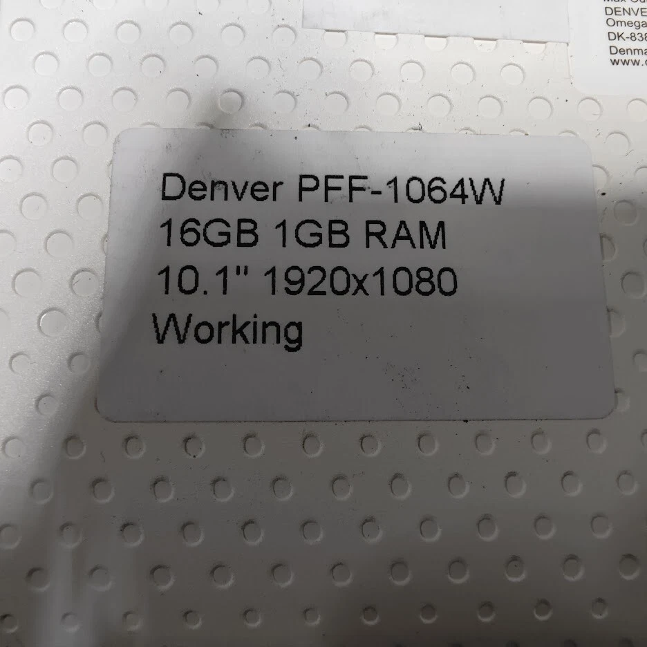 Tablet Denver PFF-1064W 10.1" Usato, Senza Adattatore, 16GB Di Memoria - Immagine 3 di 4