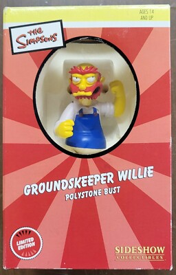 希少The Simpsons Groundskeeper Willie Bust SIDESHOW THE SIMPSONS GROUNDSKEEPER WILLIE POLYSTONE BUST - NEW | eBay