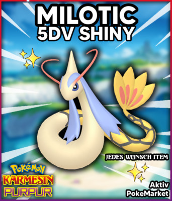 MILOTIC   SHINY 5DV   Pokemon Karmesin und Purpur Lvl 100 Battle Ready + VGC