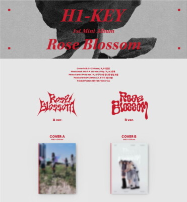 H1-KEY - ROSE BLOSSOM (1st Mini Album) CD+Photobook+Photocard+On