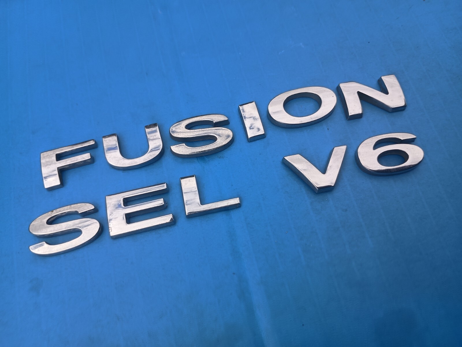 2006 Lettering Ford SEL V6 Fusion Chrome 2006-2012 Lettering Rear Trunk Emblems Logo ...