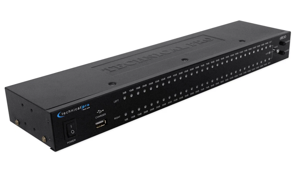 Technical Pro DB30 1U Rack Mount dB Decibel Meter Display+8 Outlet Power Supply - Image 3 of 4