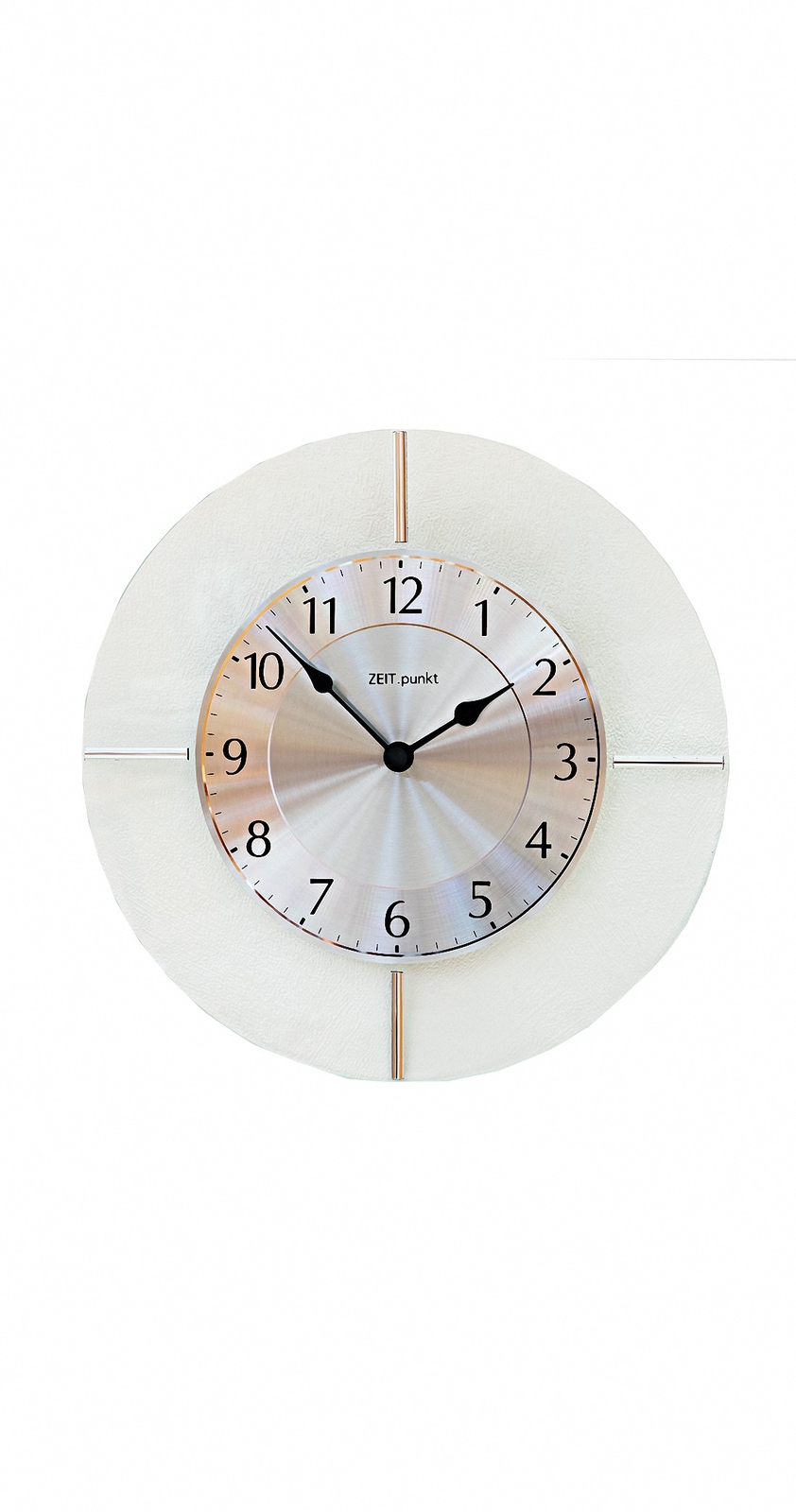 Modern wall clock with quartz movement from Zeitpunkt (Zeit.pun.. ZP 12/5299 NEW