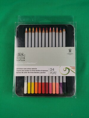 Winsor & Newton Pencils Colour Pencil Tin (24) New
