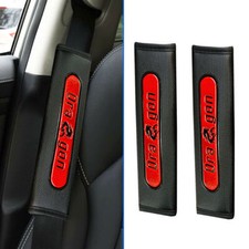2x Car Seat Belt Cover Pads Car Safety Cushion Covers Strap Pads Accessories Red