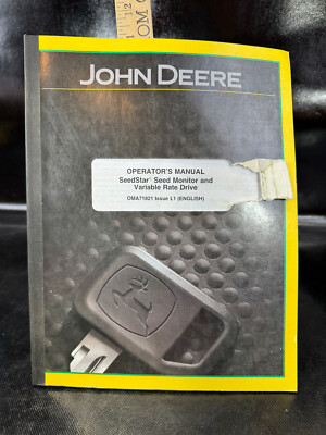 John Deere Seedstar Seed Monitor Variable Rate Drive Operators Manual OMA71821