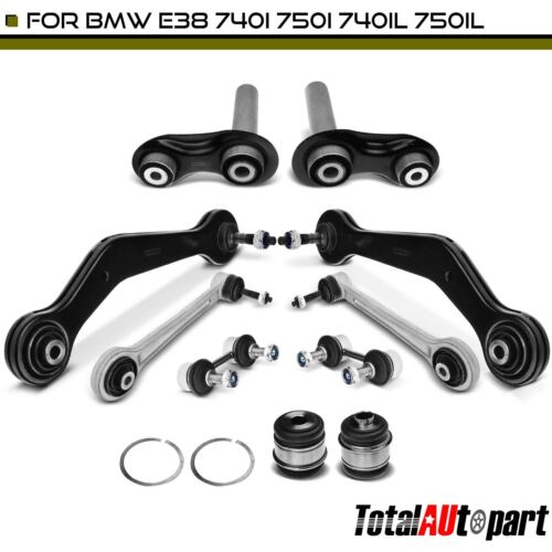 10PCS Rear Suspension Control Arm Ball Joint Bushing Link Kit for BMW E38 RWD - Foto 1 di 8