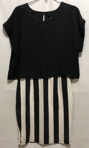 h and m striped dress