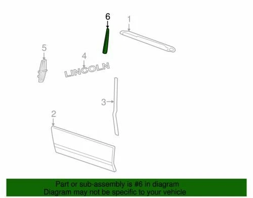 OEM NEW 1997-2002 Ford Passenger Side Door Window Frame Molding 1L1Z7820982AA - Image 4 of 4