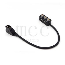 Power Splitter Box 1 x D-tap Male to 3 x 0B 2-pin Female 14.8V Adapter Cable 8"