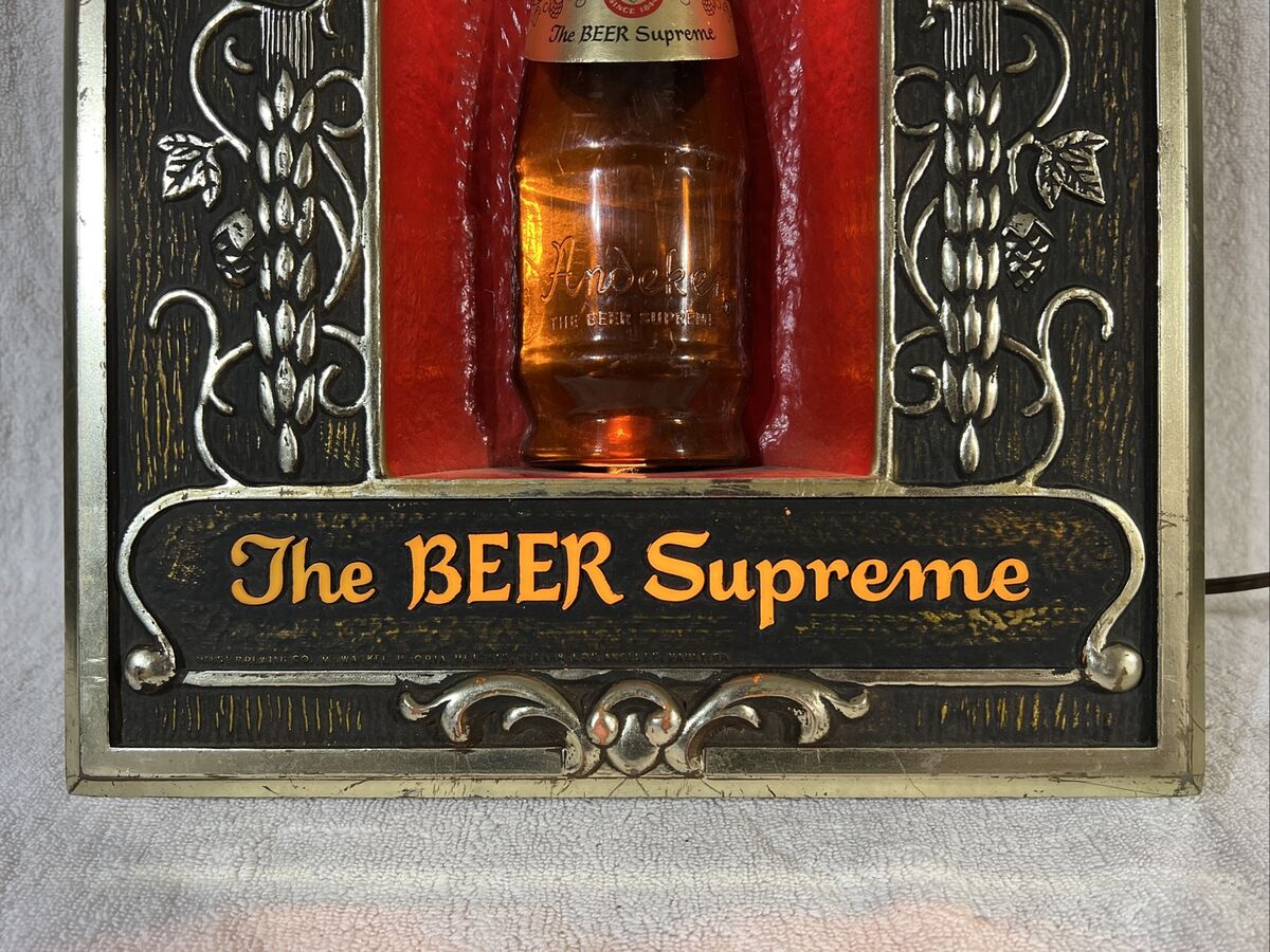 VINTAGE PABST ANDEKER OF AMERICA THE BEER SUPREME LIGHT UP VINTAGE PABST ANDEKER OF AMERICA THE BEER SUPREME LIGHT UP
