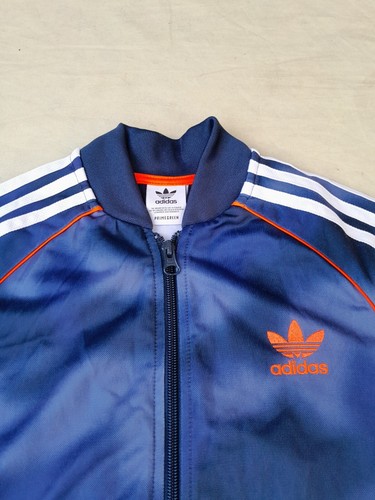adidas SST Camo Track Jacket Boy's 10 11 Blue White Embroidered Logo Primgreen - Picture 3 of 12