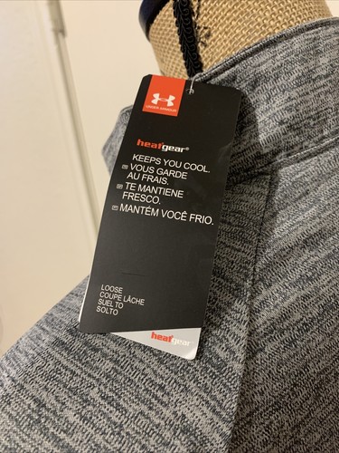 Under Armour Heat Gear Loose Damen Medium Sweatshirt sportliches Oberteil 1/4-Reißverschluss grau - Bild 9 von 11