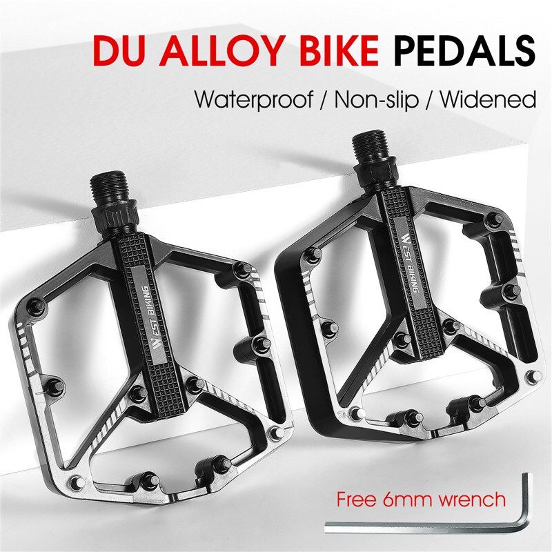WEST BIKING Pedali da ciclismo antiscivolo