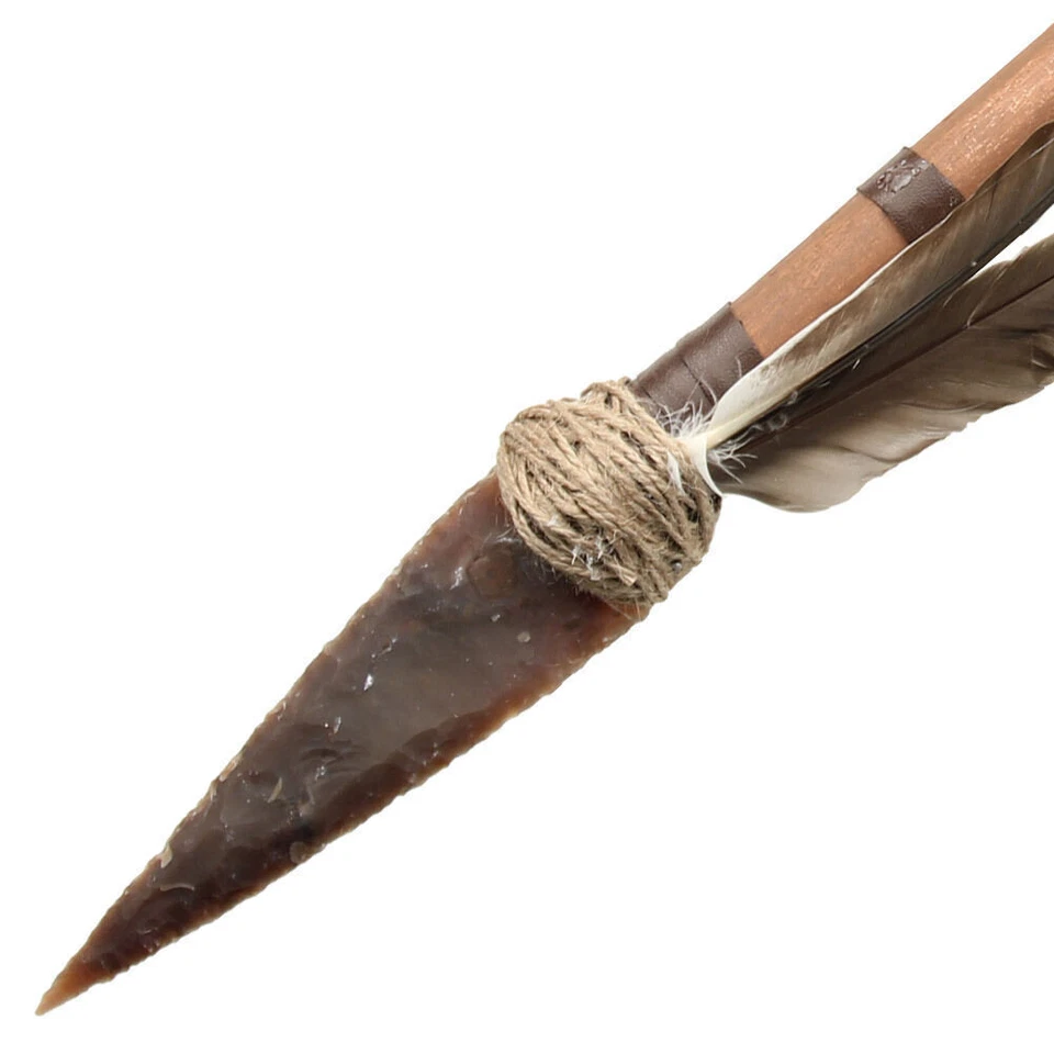 Medieval Flint Agate Collectible Replica Arrowhead 5 Inch-Mohs Hardness of 7 - Image 2 of 3