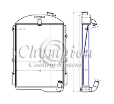 Eagle Champion 3 Row All Aluminum Radiator for 1938 Chevrolet Master #CC38-6