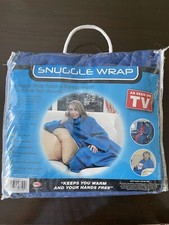 SnuggleWrap blue oversized fleece wearable blanket one size