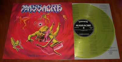 MASSACRE FROM BEYOND LP *RARE* CLEAR YELLOW VINYL EARACHE EU PRESS 2014 Like New
