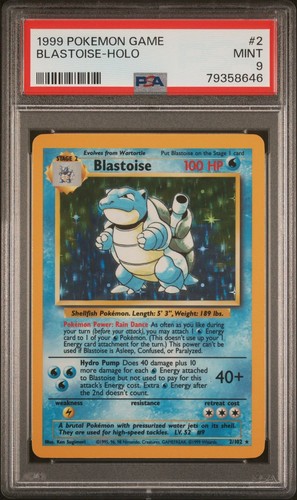 PSA 9 POKEMON TCG GAME BASE SET 2/102 - BLASTOISE HOLO - MINT