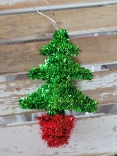 Tinsel tree vintage ornament Xmas holiday tree