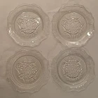 4 Jeanette Glass Co Iris & Herringbone Saucers