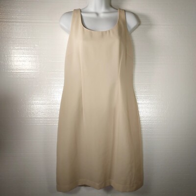 Jessica Howard Womens Size 6 Beige Dress A-Line Sleeveless Jewelry Zipper  | eBay