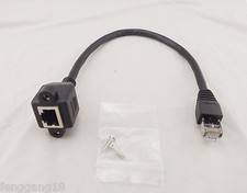 CAT6 8 Pin RJ45 Network Ethernet Patch Male To Female Extension Screws Cable 1FT