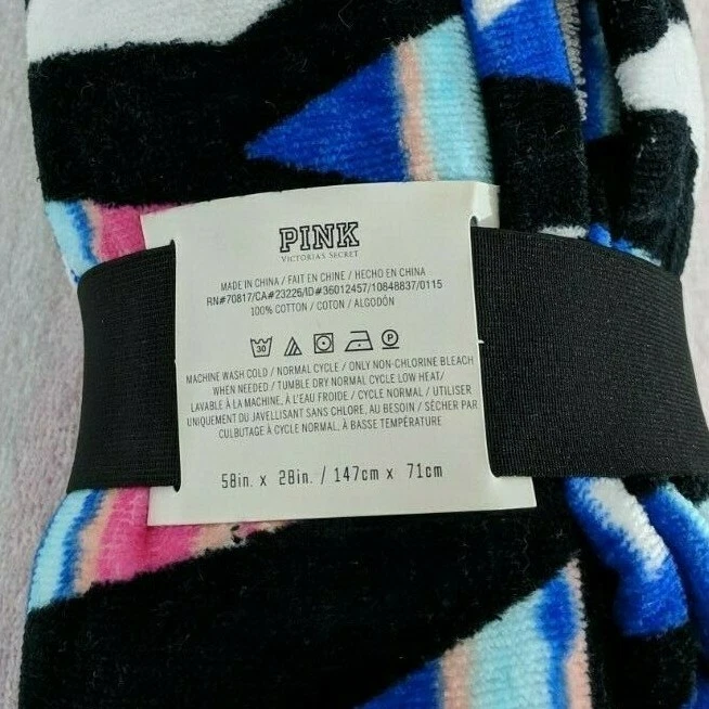 Victoria's Secret розовый пляж полотенце многоцветный ацтеков геометрические формы дизайн новый с Ярлыками - Изображение 2 из 4