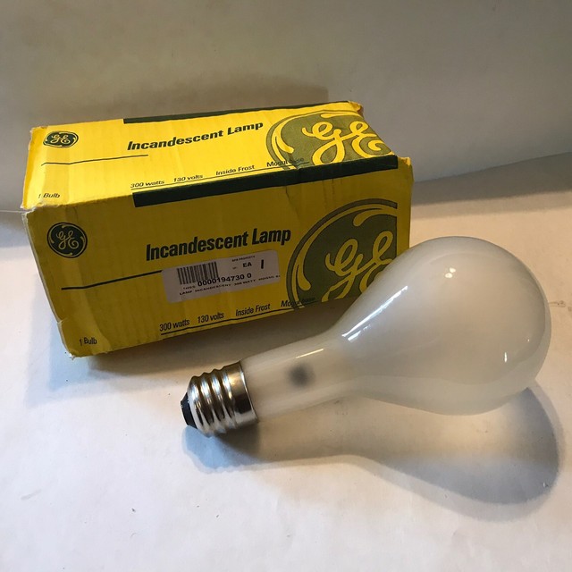 Lot Of 6 - NOS GE 300 Watt Mogul Base Incandescent EXTENDED SERVICE
