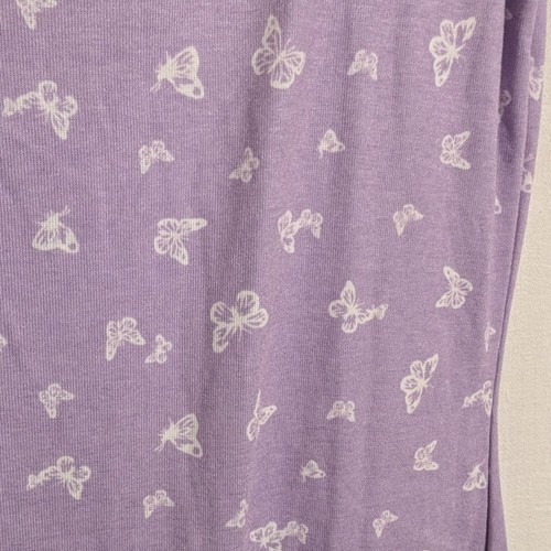 So Purple Butterfly Shirt Dress Size Medium - Picture 3 of 4
