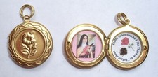 St Therese of the Child Jesus/St.Therese of Lisieux "Little Flower" relic locket
