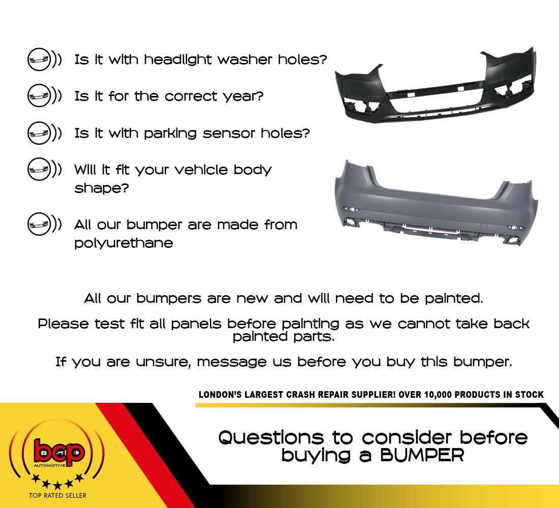 Replacement® Front Primed Bumper Cover, with Headlight Washer and Replacement® Front Primed Bumper Cover, with Headlight Washer and
