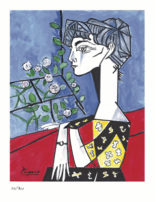 Pablo Picasso “Jacqueline w Flowers