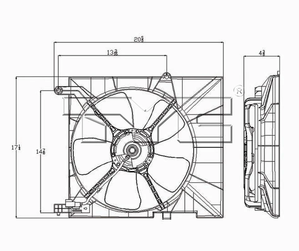 Conjunto de ventilador condensador y radiador doble TYC 621590 para 05-08 Aveo Aveo5 Foto 3 de 4