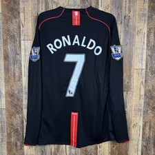 Manchester United 2007-08 Away Men's XL Long Sleeve Soccer Jersey RONALDO #7