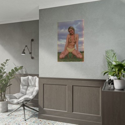 Rainbow Grass Pin-up Art Poster