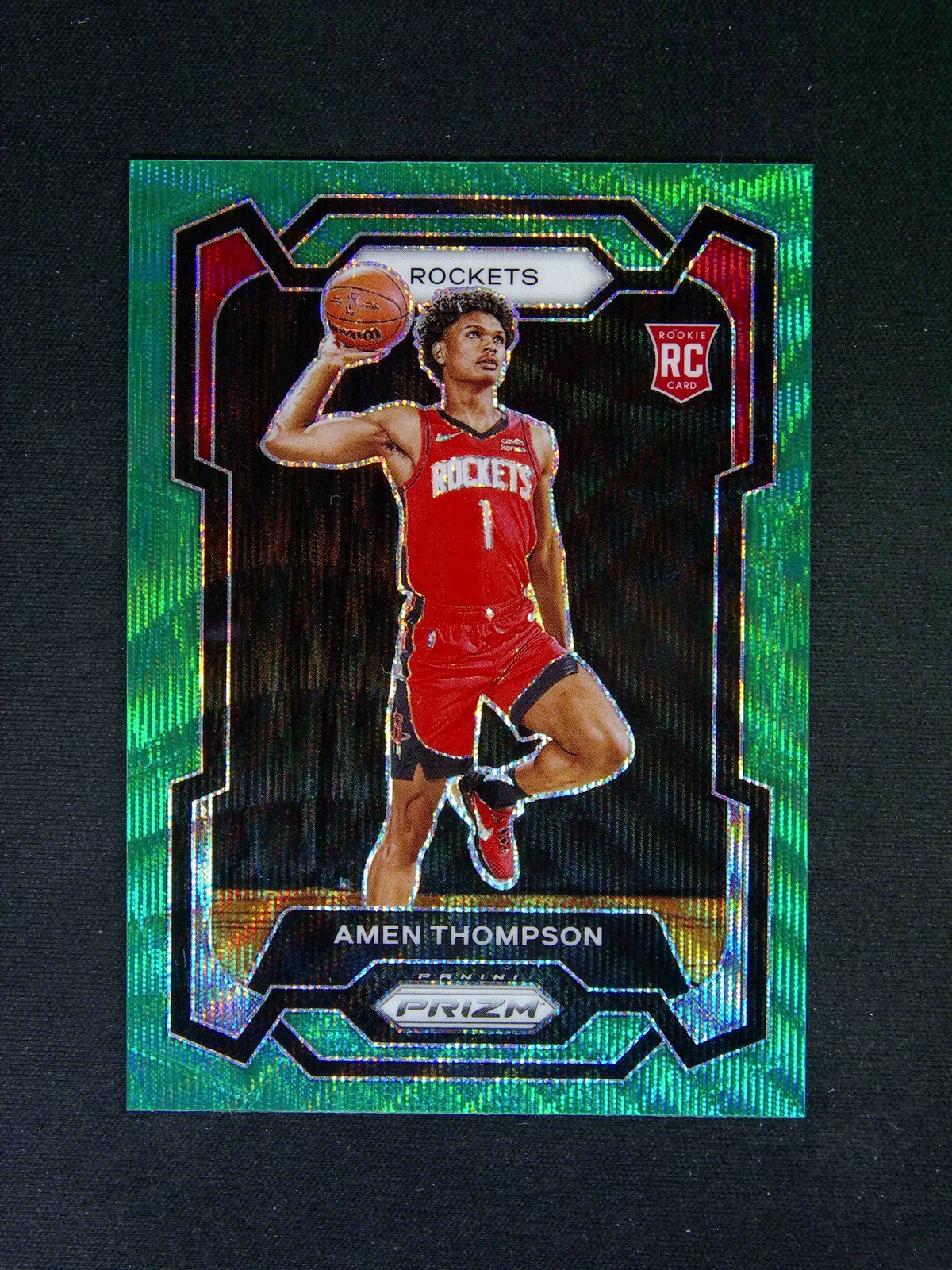 2023-24 Panini Prizm Amen Thompson #150 RC Rookie Green Wave
