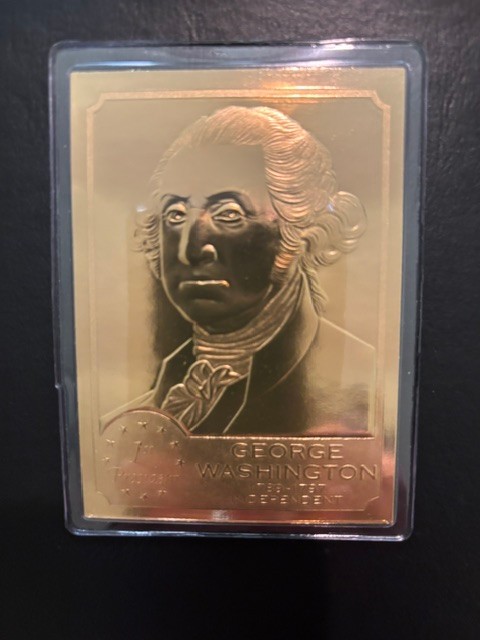 GEORGE WASHINGTON 22kt Gold Danbury Mint Card - 1st U.S. President